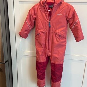 Patagonia Kids' Two-Tone Pink Snowsuit